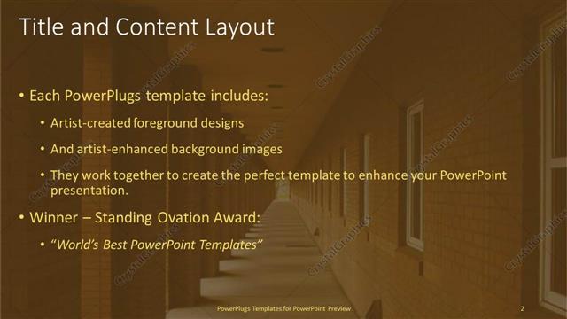 Title and Content presentation slide layout