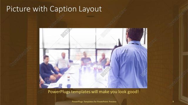 Picture with Caption presentation slide layout