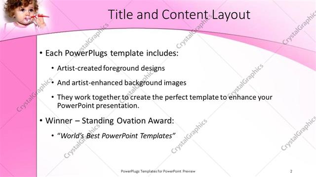 Title and Content presentation slide layout