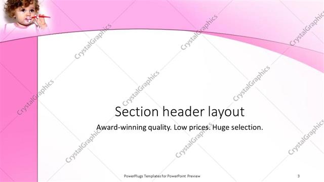 Section Header presentation slide layout