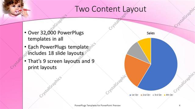 Two Content presentation slide layout