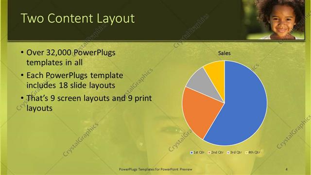 Two Content presentation slide layout