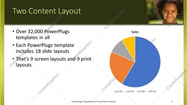 Two Content presentation slide layout