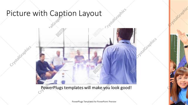 Picture with Caption presentation slide layout