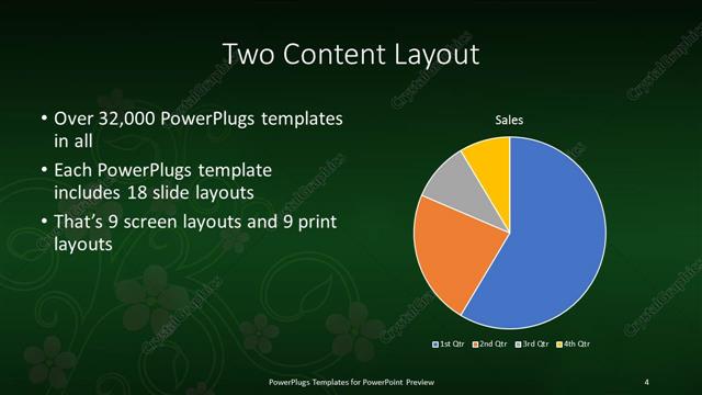 Two Content presentation slide layout