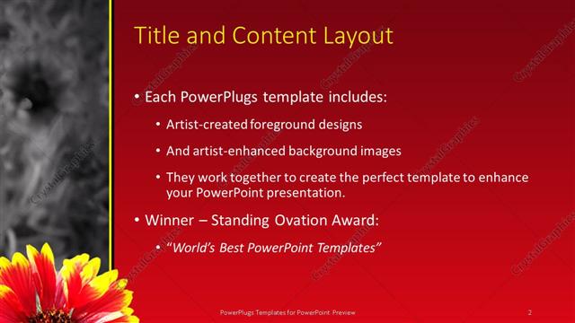 Title and Content presentation slide layout