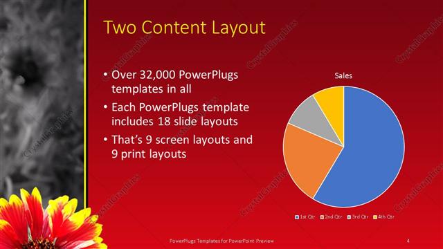 Two Content presentation slide layout