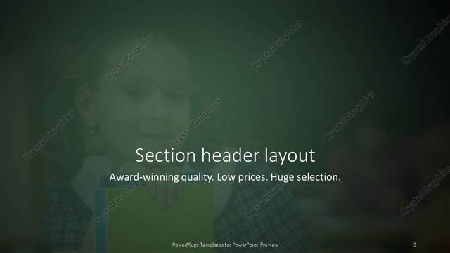 Section Header presentation slide layout
