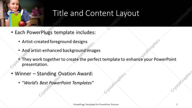 Title and Content presentation slide layout