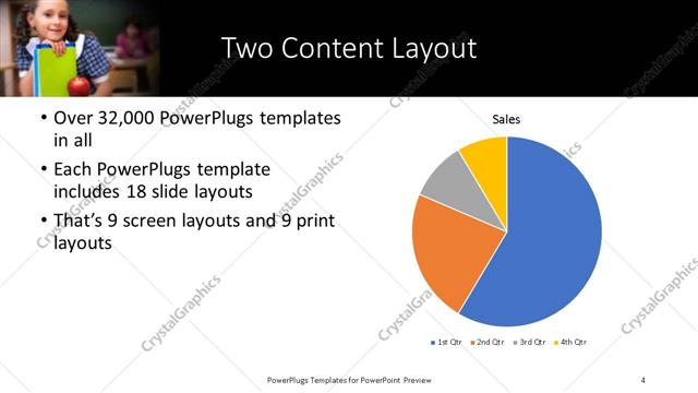 Two Content presentation slide layout