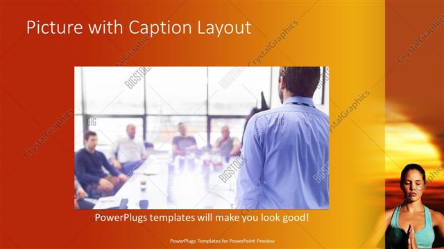 Picture with Caption presentation slide layout