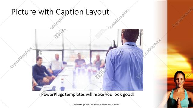 Picture with Caption presentation slide layout