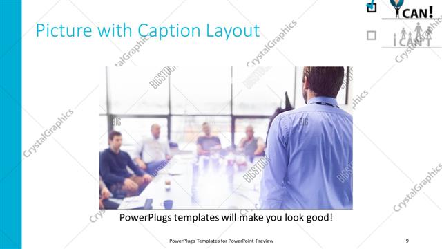 Picture with Caption presentation slide layout