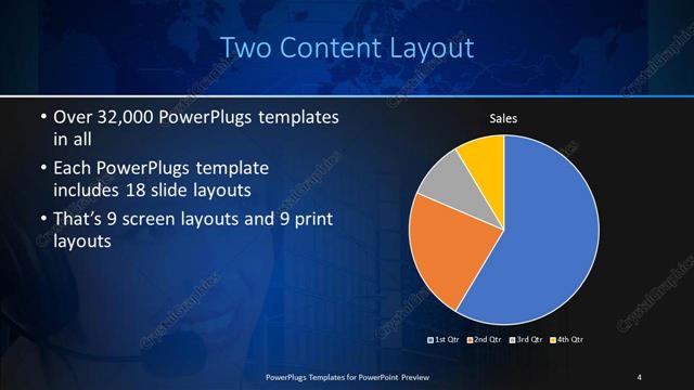 Two Content presentation slide layout