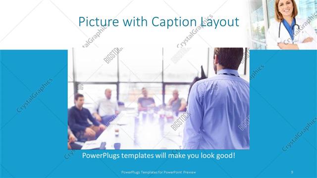 Picture with Caption presentation slide layout