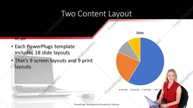 Two Content presentation slide layout