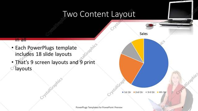 Two Content presentation slide layout