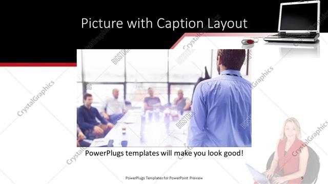 Picture with Caption presentation slide layout