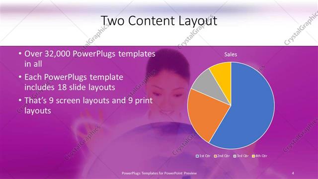 Two Content presentation slide layout