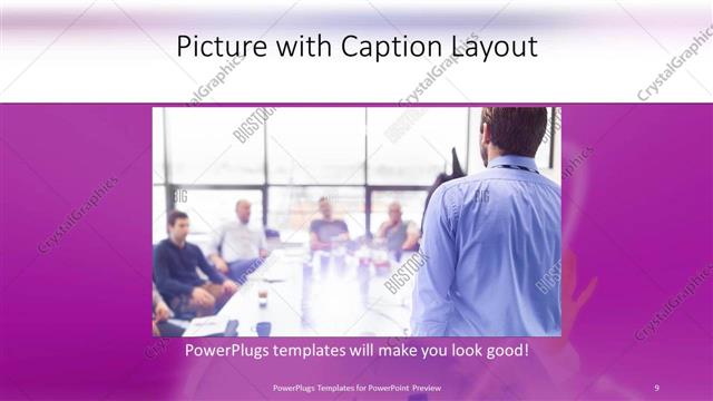 Picture with Caption presentation slide layout