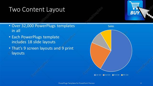 Two Content presentation slide layout