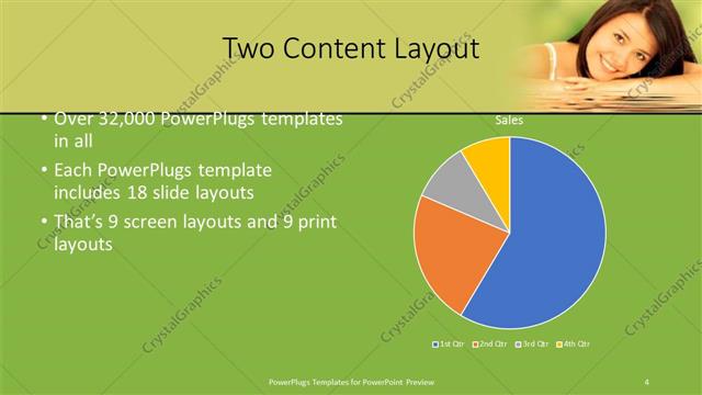 Two Content presentation slide layout