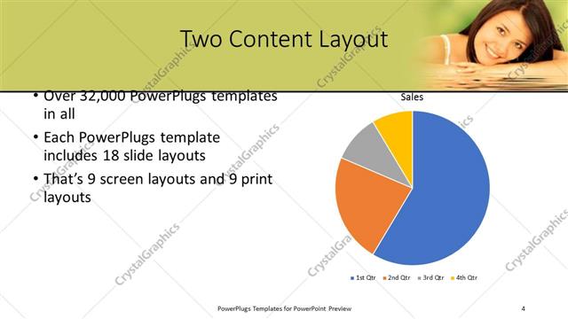 Two Content presentation slide layout