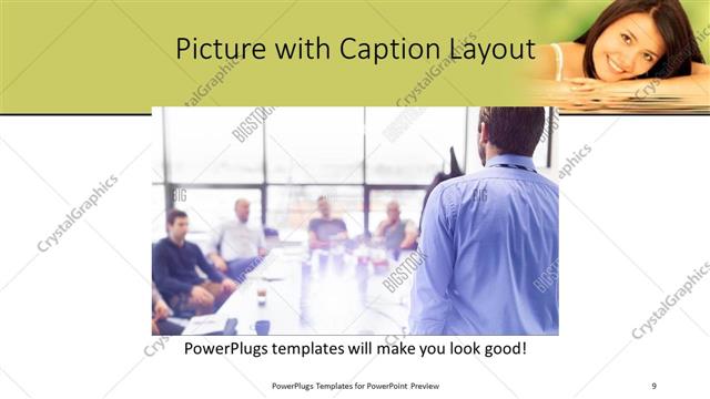 Picture with Caption presentation slide layout