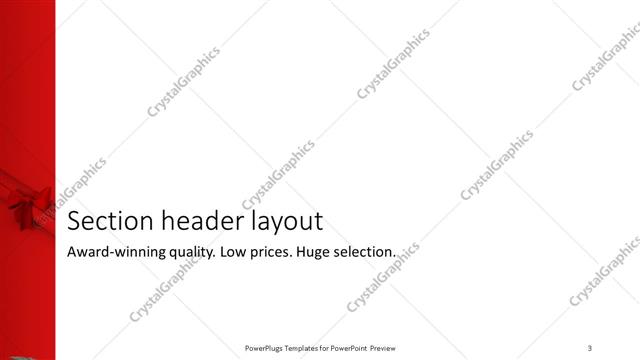 Section Header presentation slide layout