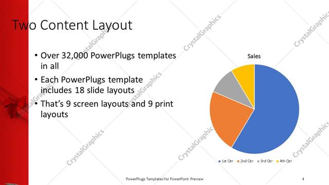 Two Content presentation slide layout