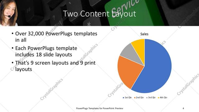 Two Content presentation slide layout