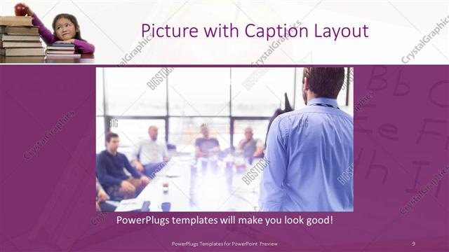 Picture with Caption presentation slide layout