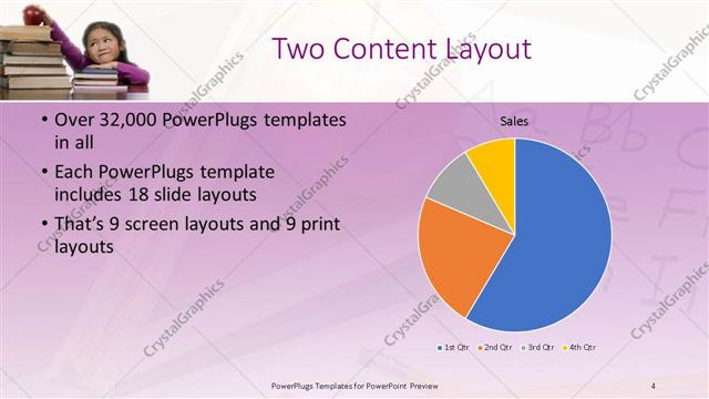 Two Content presentation slide layout