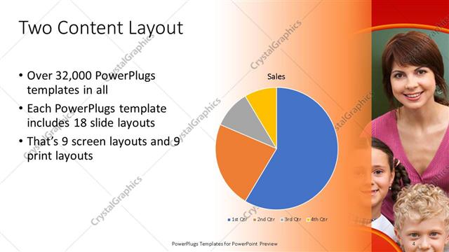 Two Content presentation slide layout