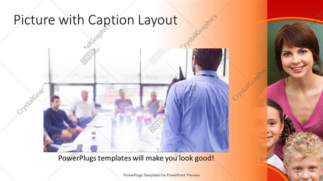 Picture with Caption presentation slide layout