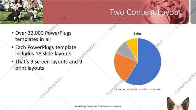 Two Content presentation slide layout