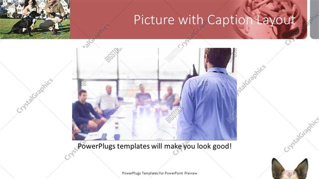 Picture with Caption presentation slide layout