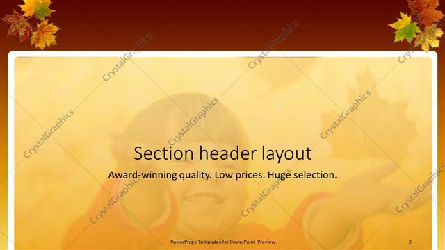 Section Header presentation slide layout