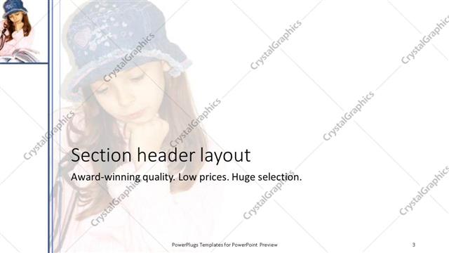 Section Header presentation slide layout