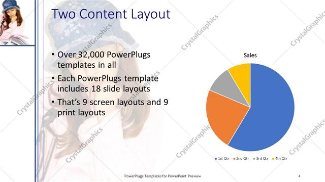 Two Content presentation slide layout
