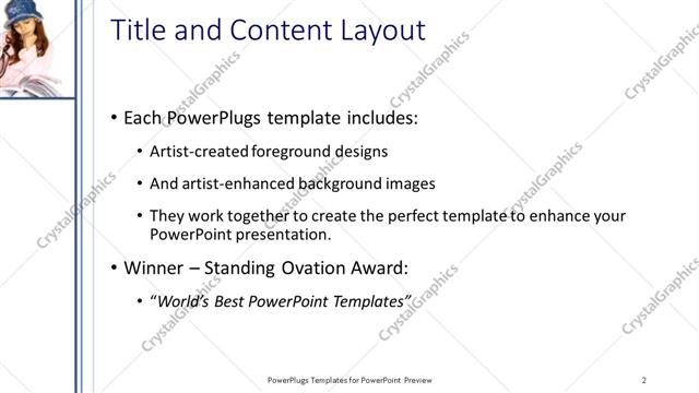 Title and Content presentation slide layout