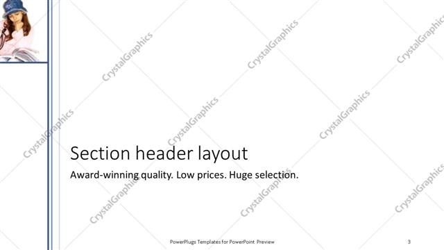 Section Header presentation slide layout