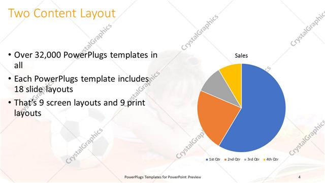Two Content presentation slide layout