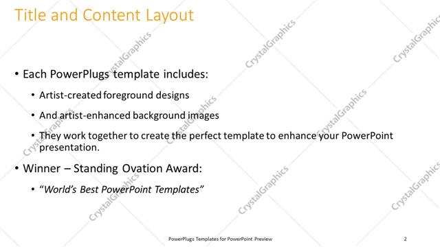 Title and Content presentation slide layout