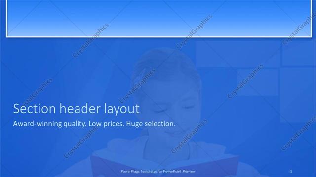 Section Header presentation slide layout