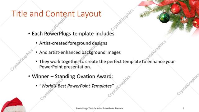 Title and Content presentation slide layout