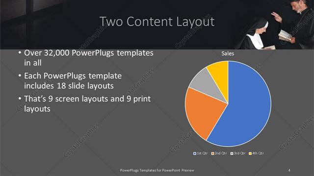 Two Content presentation slide layout