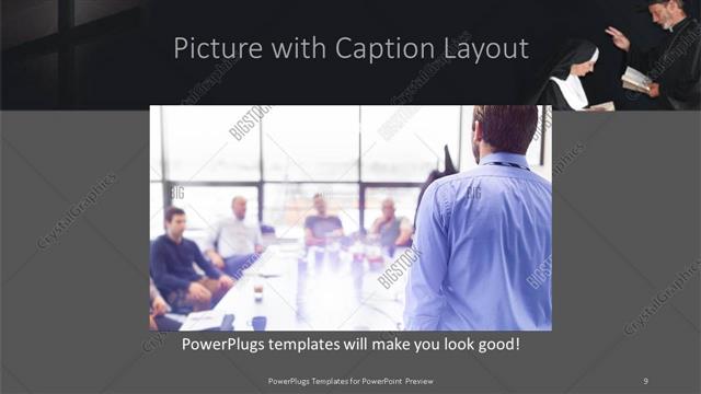 Picture with Caption presentation slide layout