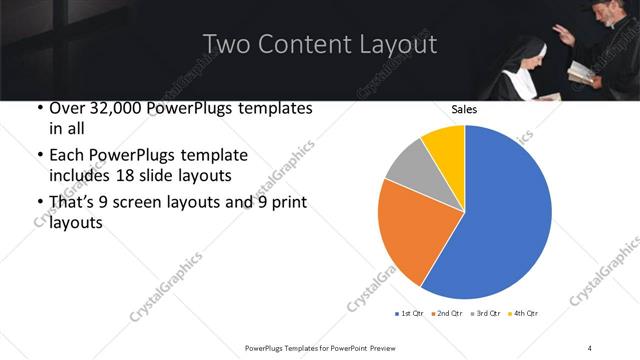 Two Content presentation slide layout