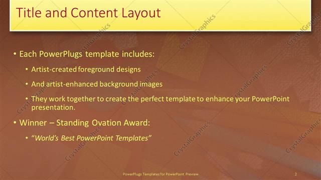 Title and Content presentation slide layout